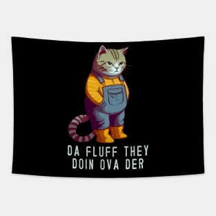 Funny Cat Farmer Meme Tapestry