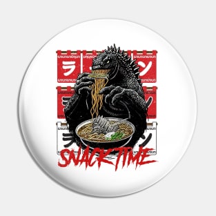 Godzilla Ramen Snacktime Pin