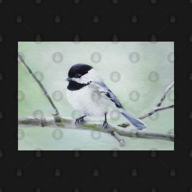 Chickadee in Spring painting by EmilyBickell