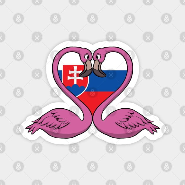 Flamingo Slovakia Magnet by RampArt