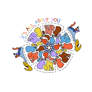 Doodle Art "it's all about you" T-Shirt