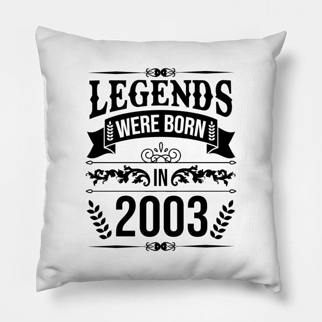 Gift ideas for an 18th birthday born in 2003 Pillow by HBfunshirts