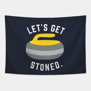 Let's Get Stoned - Curling Winter Olympic Tapestry