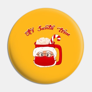 Santa Claus in mask Pin