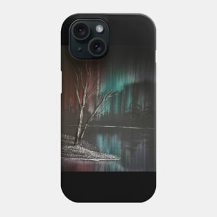 Red Green and Blue Northern Lights Phone Case