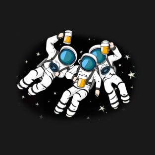 Astronaut Drink Beer In Space T-Shirt