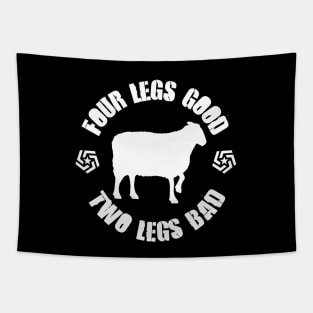 Orwell - Animal Farm - Four Legs Good Two Legs Bad Tapestry