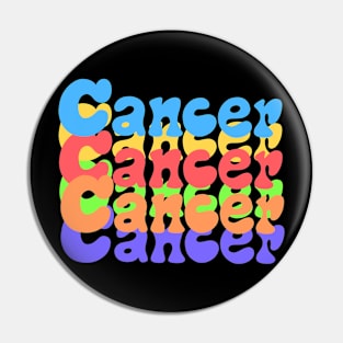 Rainbow Popart Cancer Pin