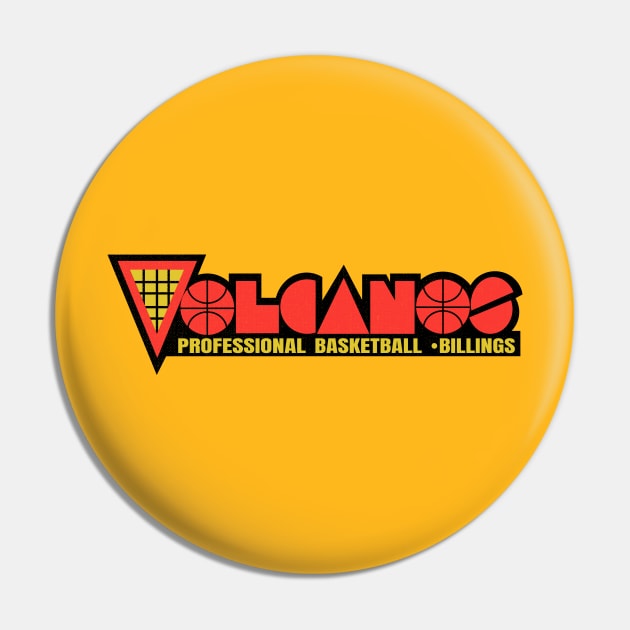 Defunct Billings Volcanos CBA Basketball 1980 Pin by LocalZonly