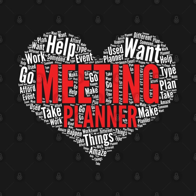 Meeting planner Heart Shape Word Cloud Design design by theodoros20