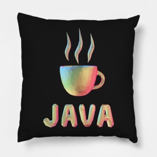 Rainbow Cup of Coffee Pillow