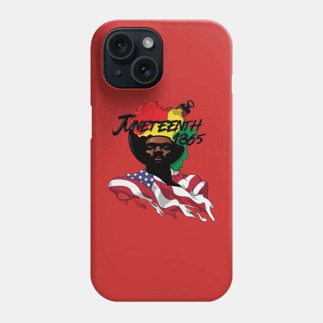 Juneteenth 1865 Black Man Phone Case by GCS Designs