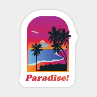 Paradise aloha hawai vintage dark style Magnet