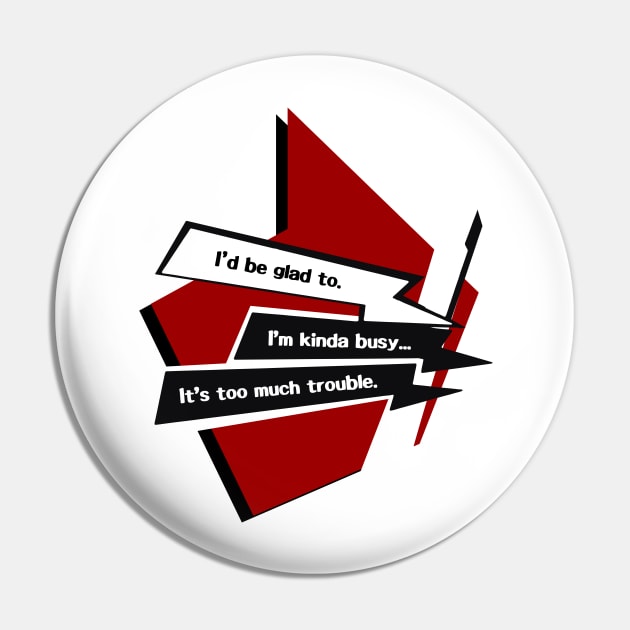 Persona 5 Options Pin by TeacupNeko