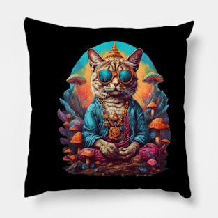 Techno T-Shirt - Techno Organism - Catsondrugs.com - Techno, rave, edm, festival, techno, trippy, music, 90s rave, psychedelic, party, trance, rave music, rave krispies, rave flyer T-Shirt Pillow