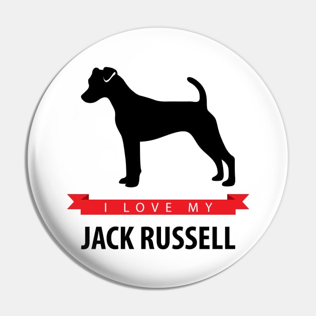 I Love My Jack Russell Pin by millersye