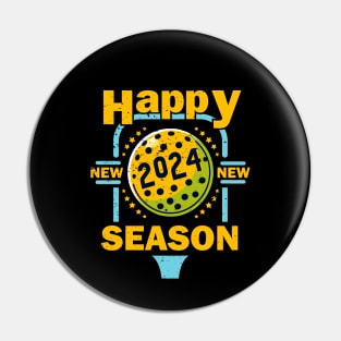 funny pickleball player and lover gift 2024 Happy new pickleball season Pin