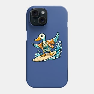 Surfing duck Phone Case