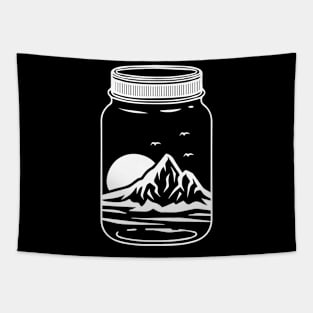 Mason Jar Mountains Tapestry