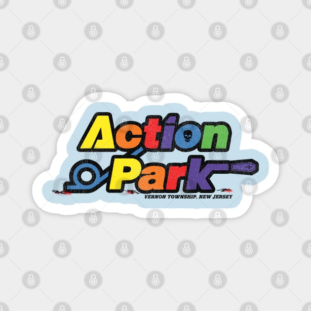 Retro Defunct Action Park Amusement Water Park Magnet by darklordpug