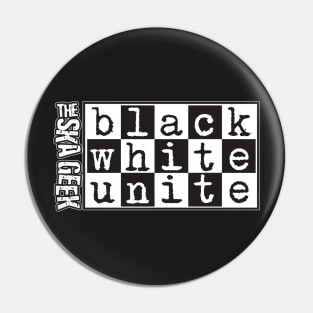 Black White Unite Pin