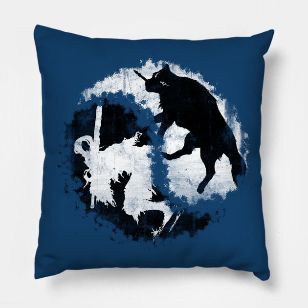 Light and darkness souls Pillow by Taki93