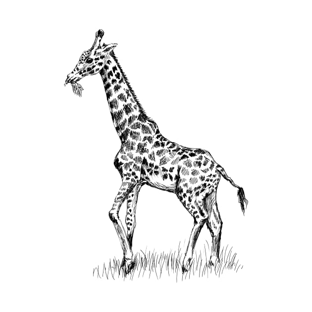 Giraffe Print by rachelsfinelines