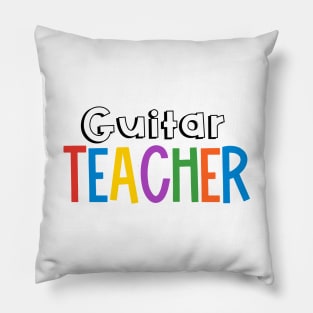 Rainbow Guitar Teacher Pillow