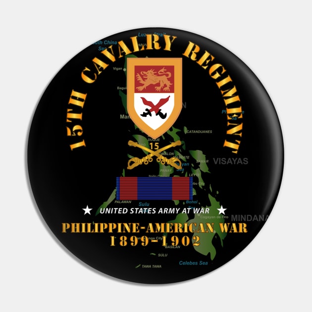 15th Cavalry Regiment - Phil AMerican War w PHIL WAR SVC Pin by twix123844