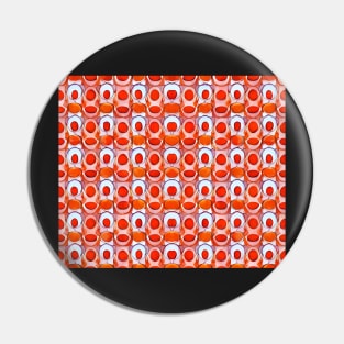 Orange Aesthetic Repeating Circles Pattern Pin