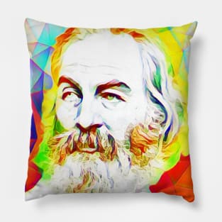 Walt Whitman Colourful Portrait | Walt Whitman Artwork 12 Pillow