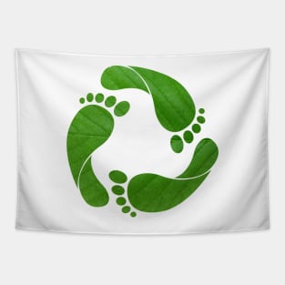 Recycle Green Footprint Tapestry