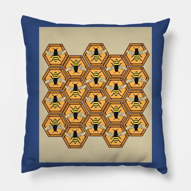 Sweet Honey Bees Beekeeper Beekeeper Pillow by flofin