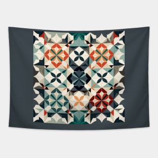 Colorful Tile Design Tapestry