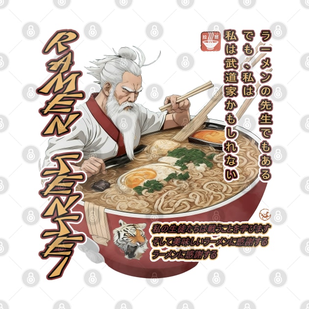 Martial Arts Ramen Noodles Fusion Sensei Pai Mei by 8 Fists of Tees