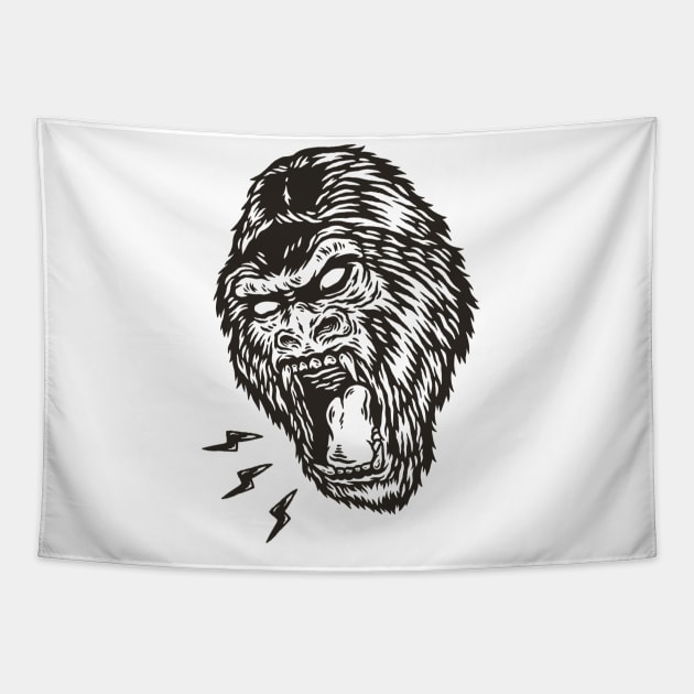 Kong face 2 Tapestry by Shankara