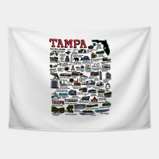 Tamp Map Art Tapestry