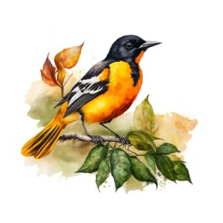 Cute Oriole Bird Illustration T-Shirt