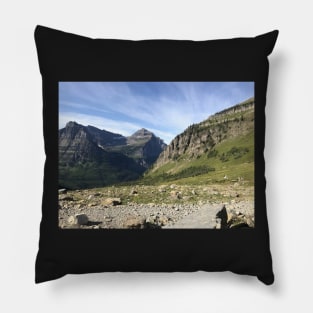 Mountains and Wispy Clouds Pillow