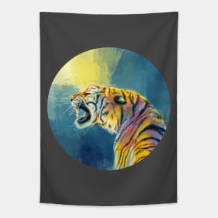 Shine Fearlessly - Tiger portrait Tapestry