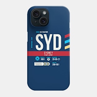 Sydney (SYD) Airport Code Baggage Tag Phone Case