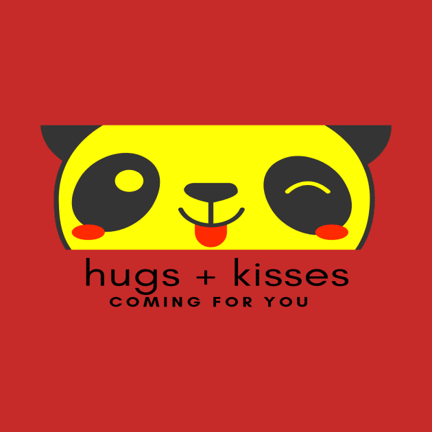 panda hugs and kisses comming for you by merchforyou