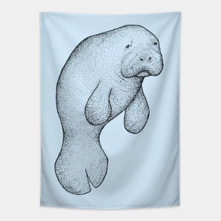 Manatee - marine animals, sea creatures, cute Tapestry