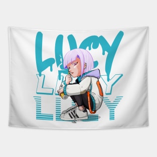 Cyberpunk Lucy Tapestry