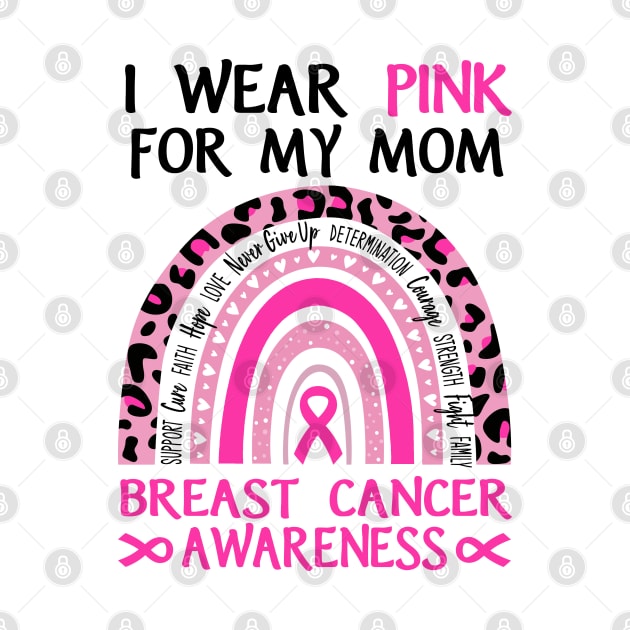 Breast Cancer I Wear Read For My Mom Grandma Sister Personalized by Sunset beach lover