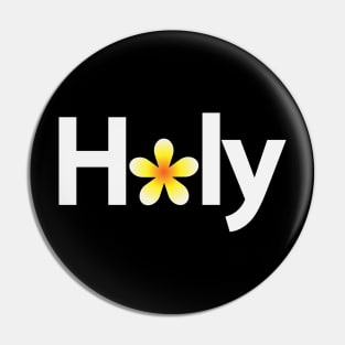 Holy creative typography design Pin