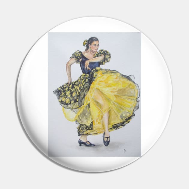 Flamenco - Yellow Pin by Anthropolog