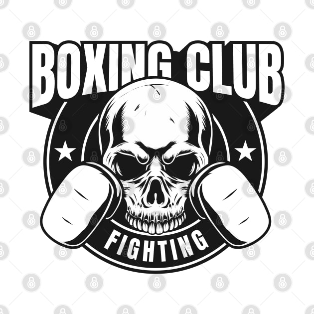 "Boxing Club Fighting" Skull by FlawlessSeams