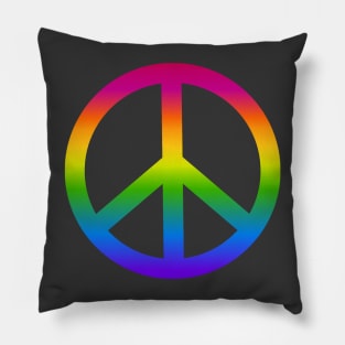 Rainbow Peace Symbol Pillow