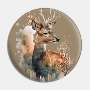 Deer illustration Pin